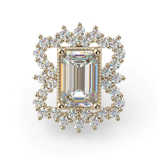 KIWI DIAMOND - VICTORIA END - 14KT SOLID GOLD - THREADED END