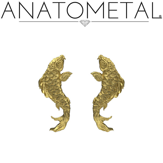 ANATOMETAL - KOIFISH - 18KT SOLID GOLD - THREADED OR THREADLESS END