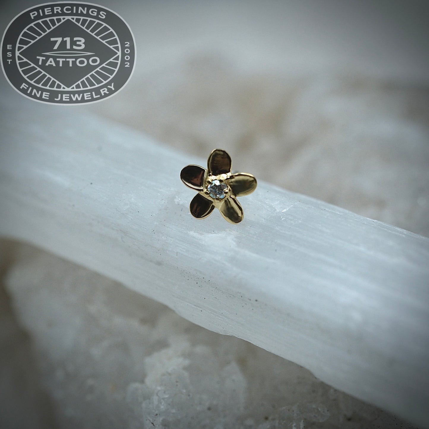 ANATOMETAL - PLUMERIA - 18KT SOLID GOLD - THREADLESS END