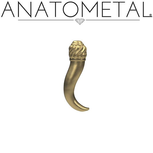 ANATOMETAL - ITALIAN HORN - 18KT SOLID GOLD - THREADED OR THREADLESS END