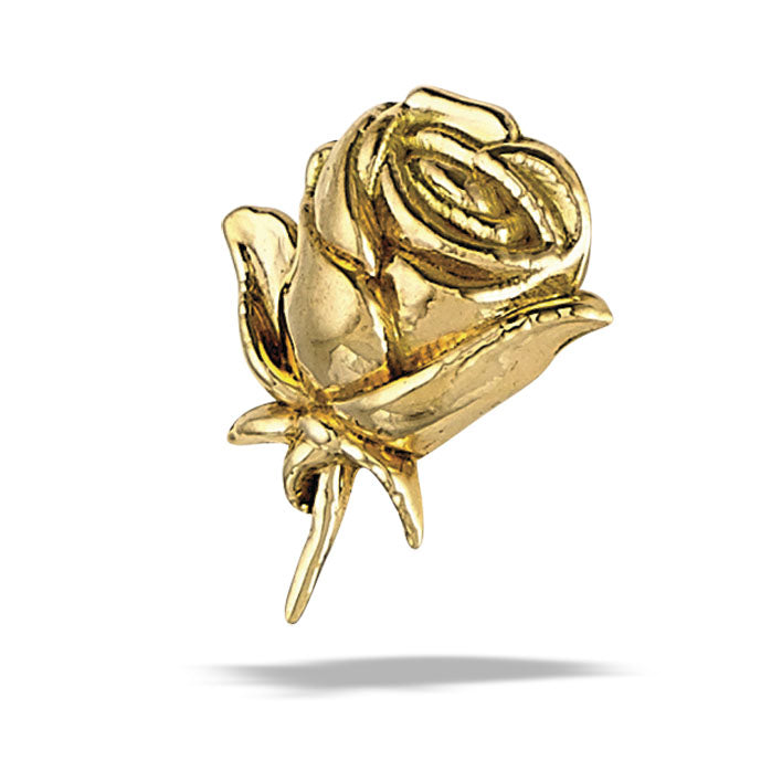 BODY GEMS- ROSE - 14KT SOLID GOLD - THREADLESS END