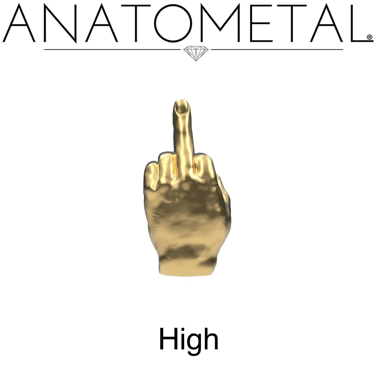 ANATOMETAL - FU HAND - 18KT SOLID GOLD - THREADLESS END