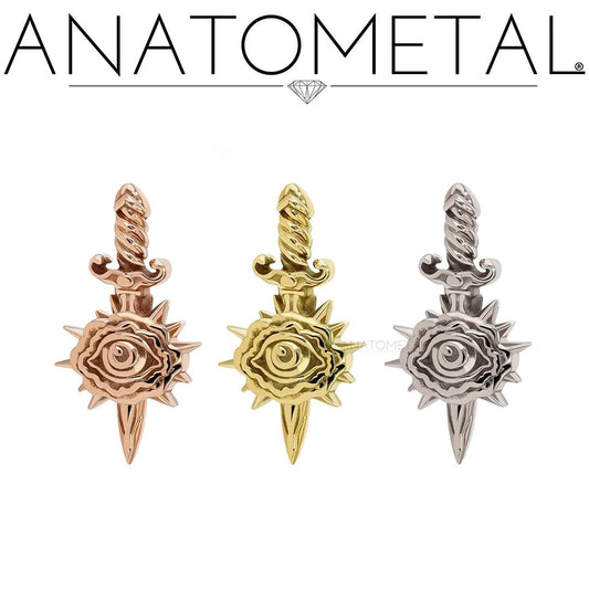 ANATOMETAL - EYE OF D DAGGER - 18KT SOLID GOLD - THREADLESS END