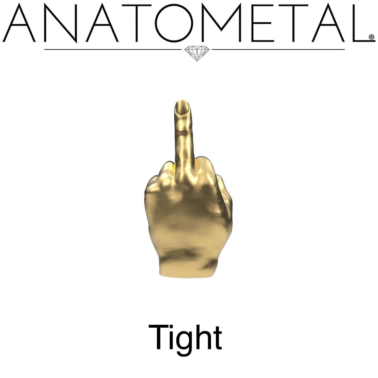 ANATOMETAL - FU HAND - 18KT SOLID GOLD - THREADLESS END