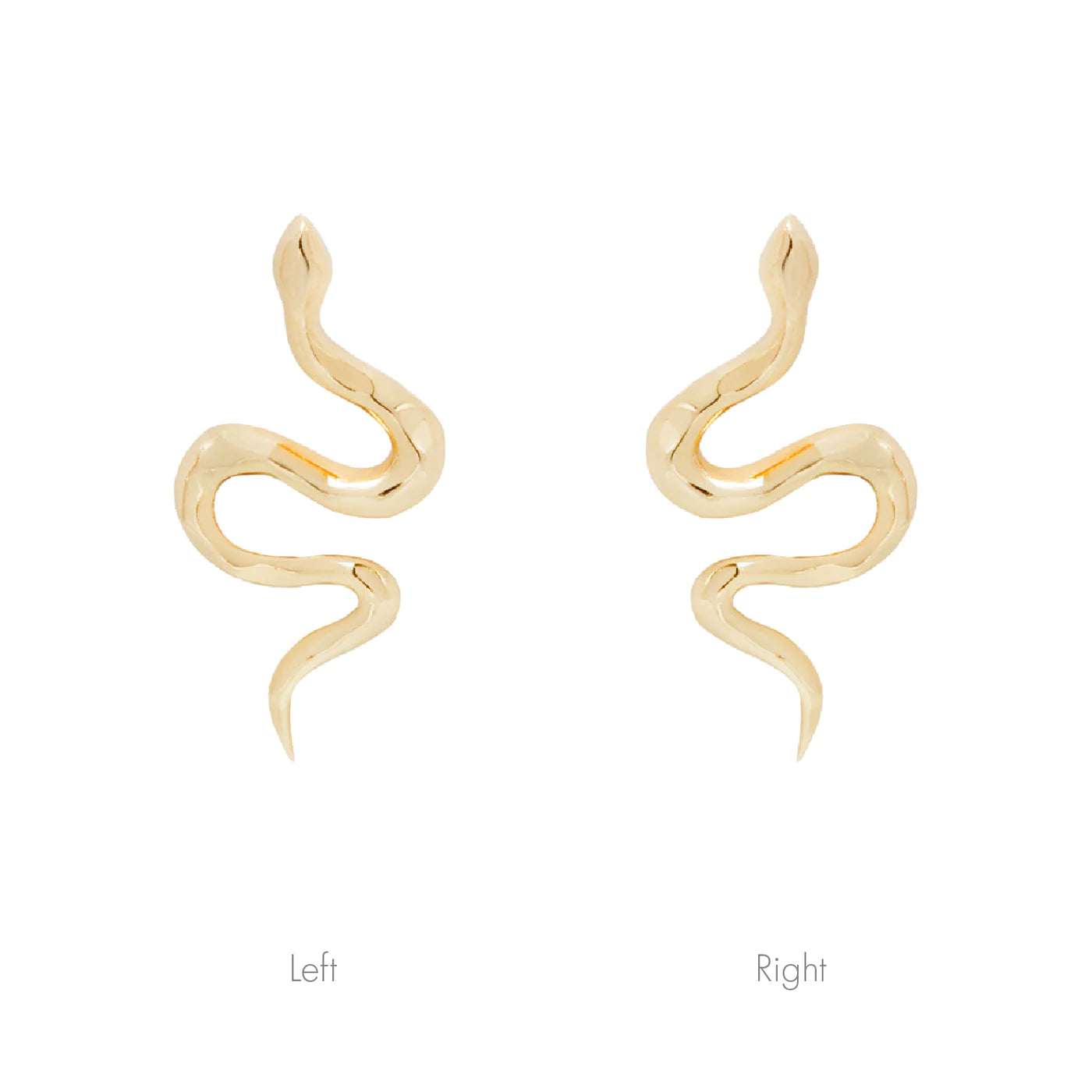 BUDDHA JEWELRY - SERPENT - 14KT SOLID GOLD - THREADLESS END